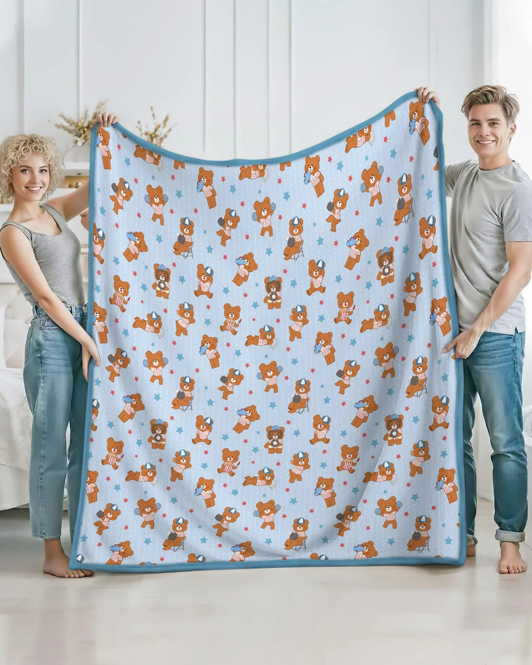 Born To Play Baseball Bamboo Blanket