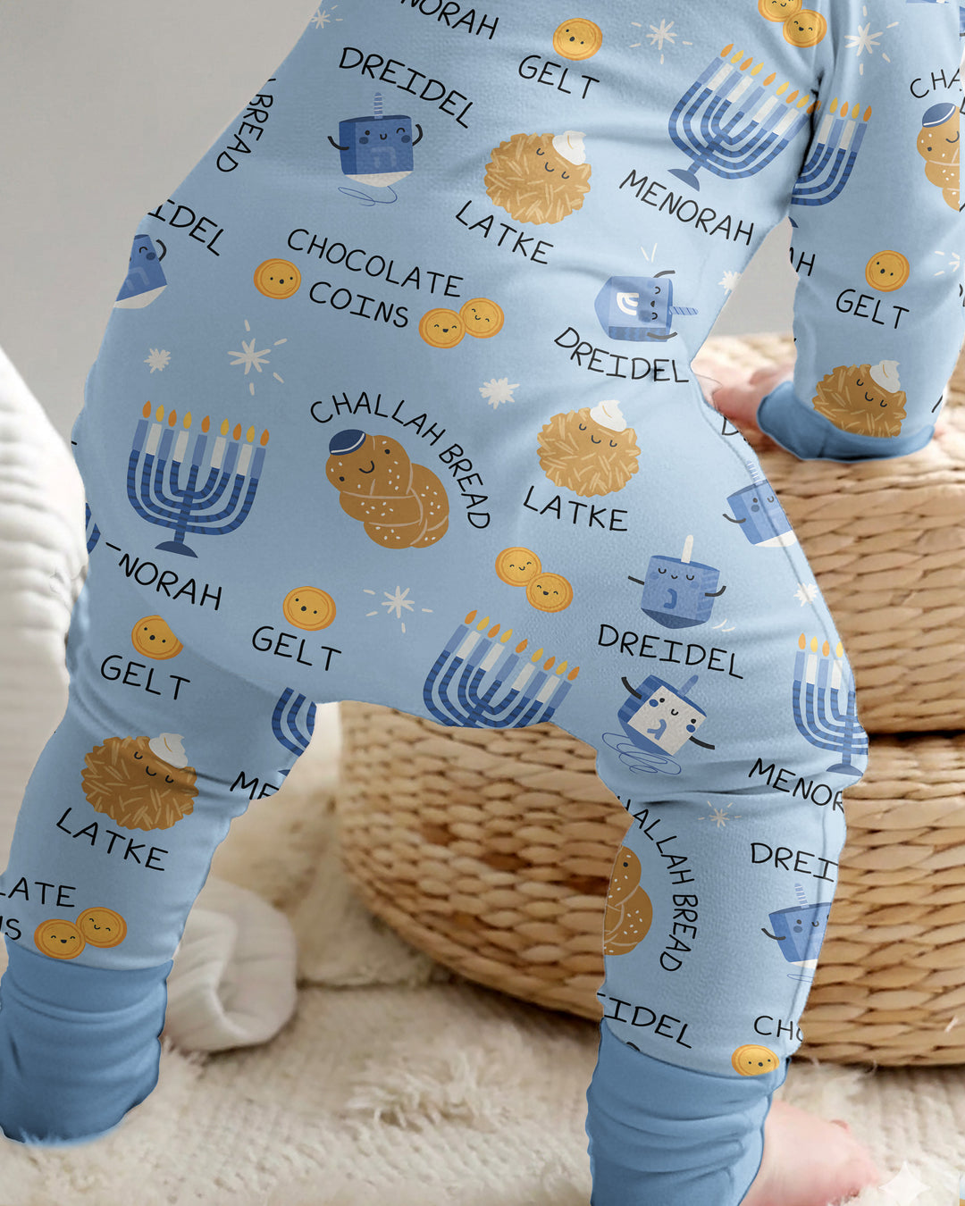 Family Hanukkah Matching Bamboo Convertible Zippy