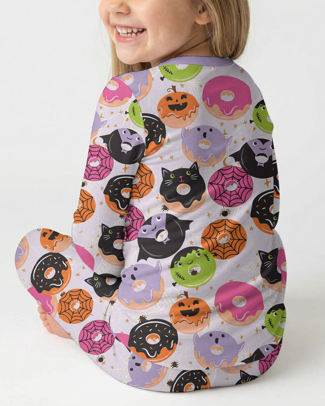 Halloween Donut Bamboo Two Piece Long Sleeve Pajama Set