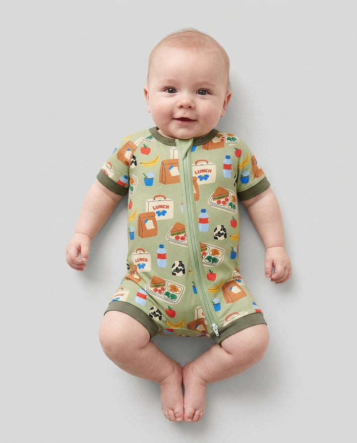 Happy School Lunch Bamboo Shorty Zippy