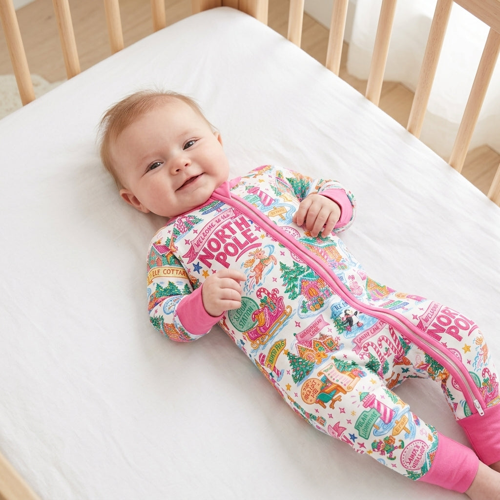 Retro North Pole Bamboo Convertible Zippy
