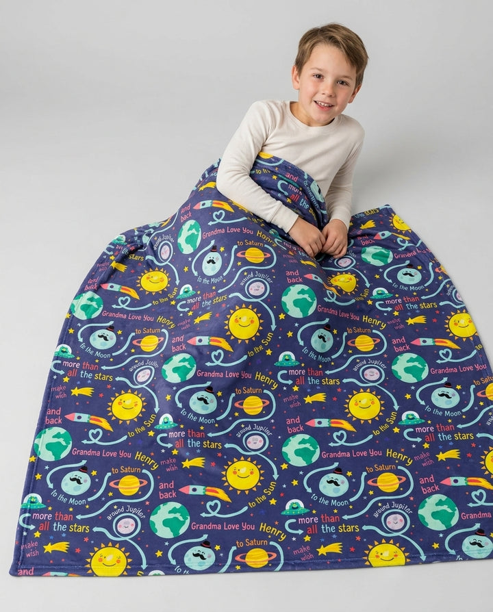 Love to the Moon and Back  Bamboo Blanket