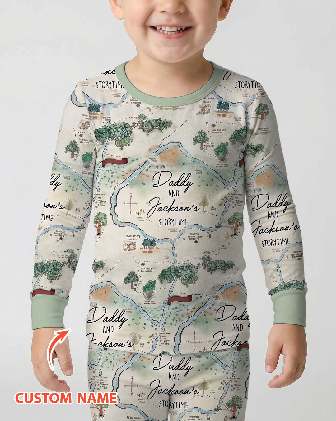 Mommy Daddy And Me Bedtime Story Family Matching Bamboo Two Piece Long Sleeve Pajama Set