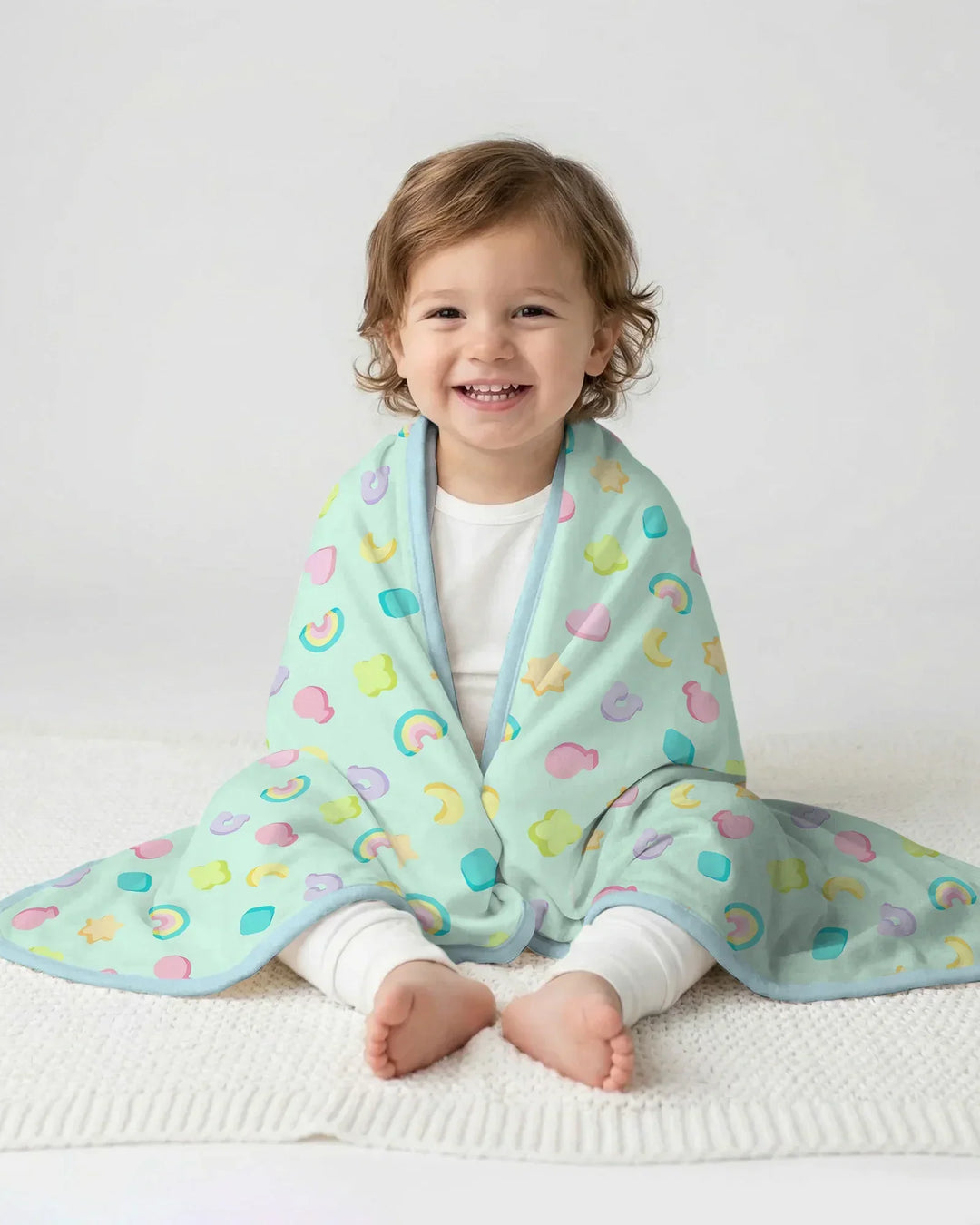 Pastel Lucky Charms Scatter Bamboo Blanket