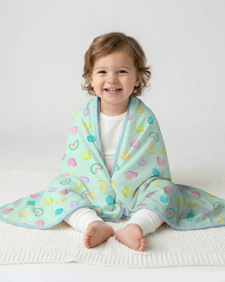 Pastel Lucky Charms Scatter Bamboo Blanket