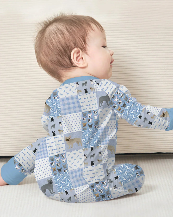 Frenchies Patchwork Family Matching Bamboo Convertible Zippy