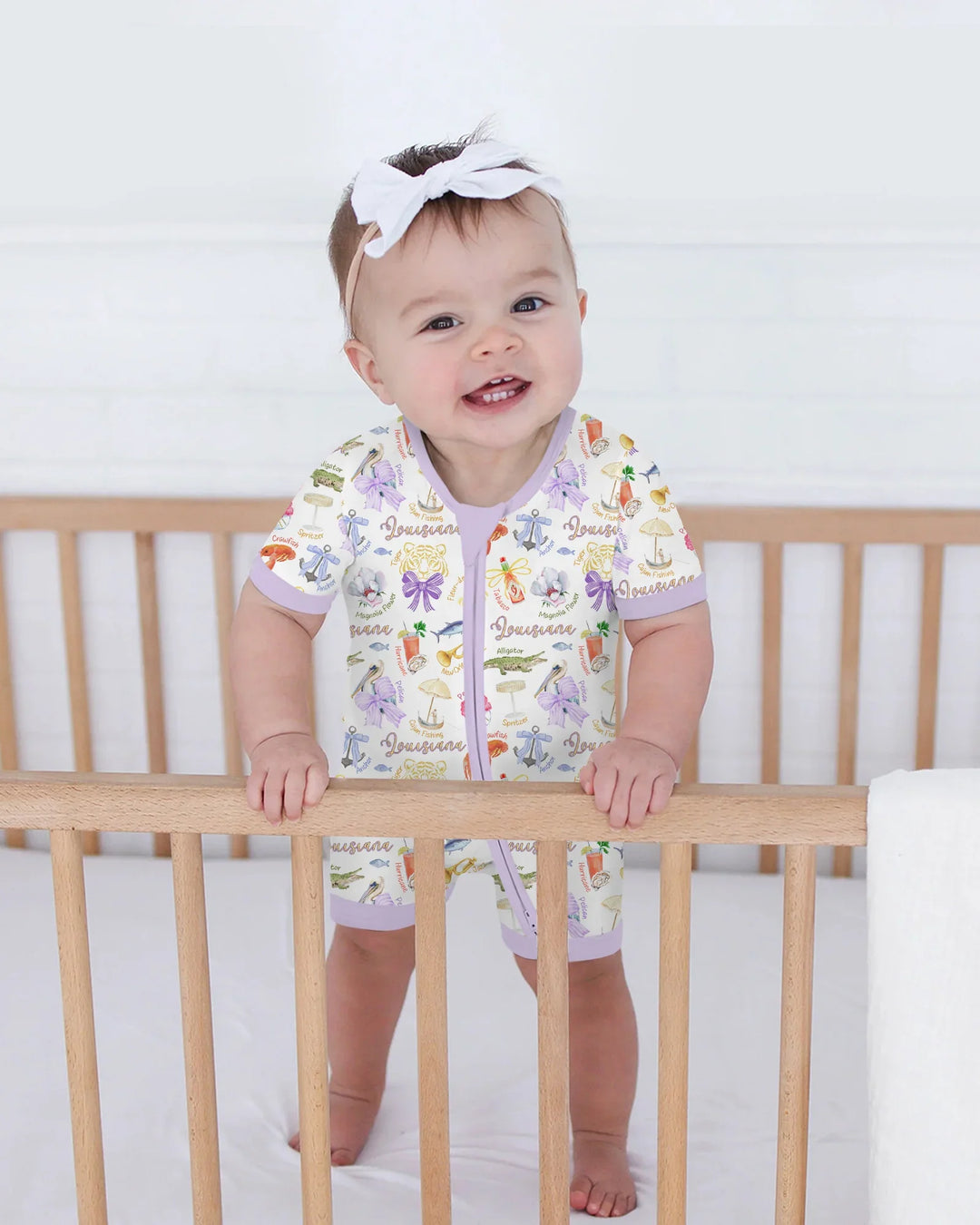 Louisiana Preppy Summer Bamboo Shorty Zippy