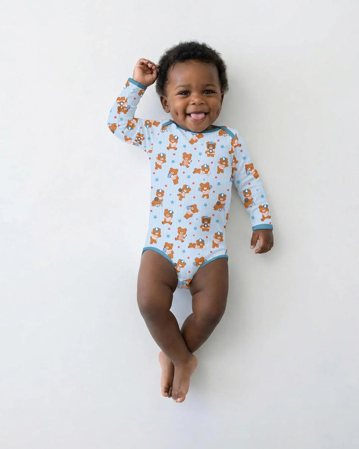 Born To Play Baseball Bamboo Bodysuit