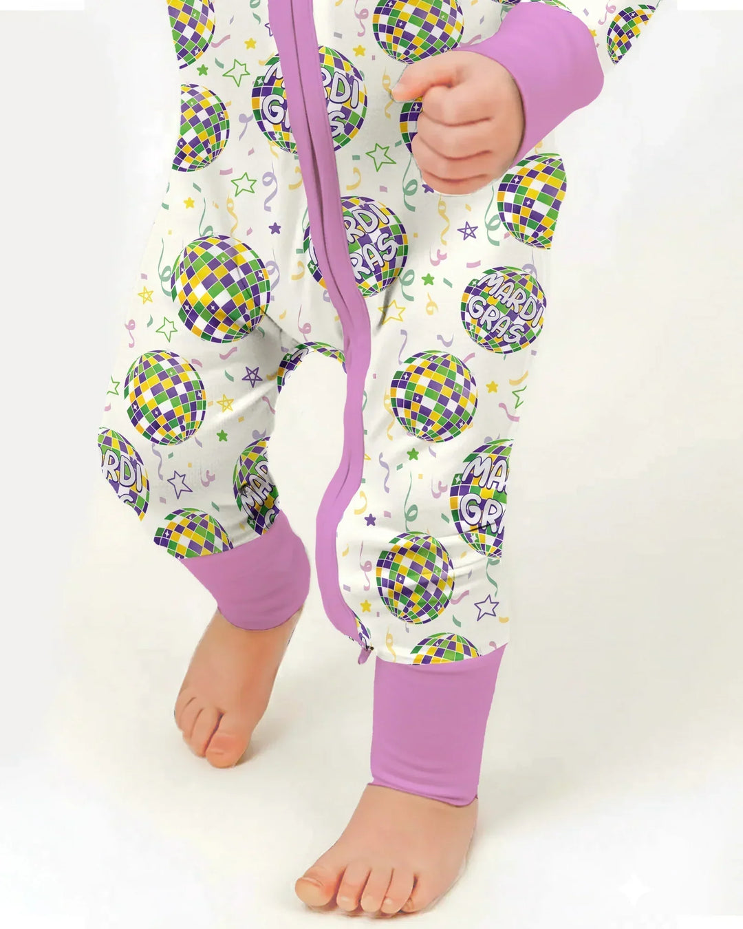 Mardi Gras Disco Ball Bamboo Convertible Zippy
