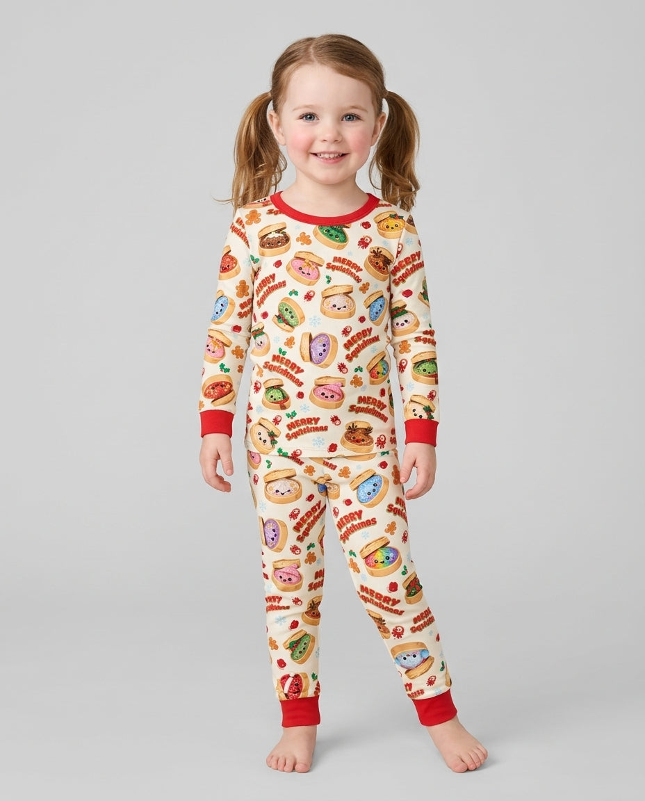 Merry Squishmas Bamboo Two Piece Long Sleeve Pajama Set