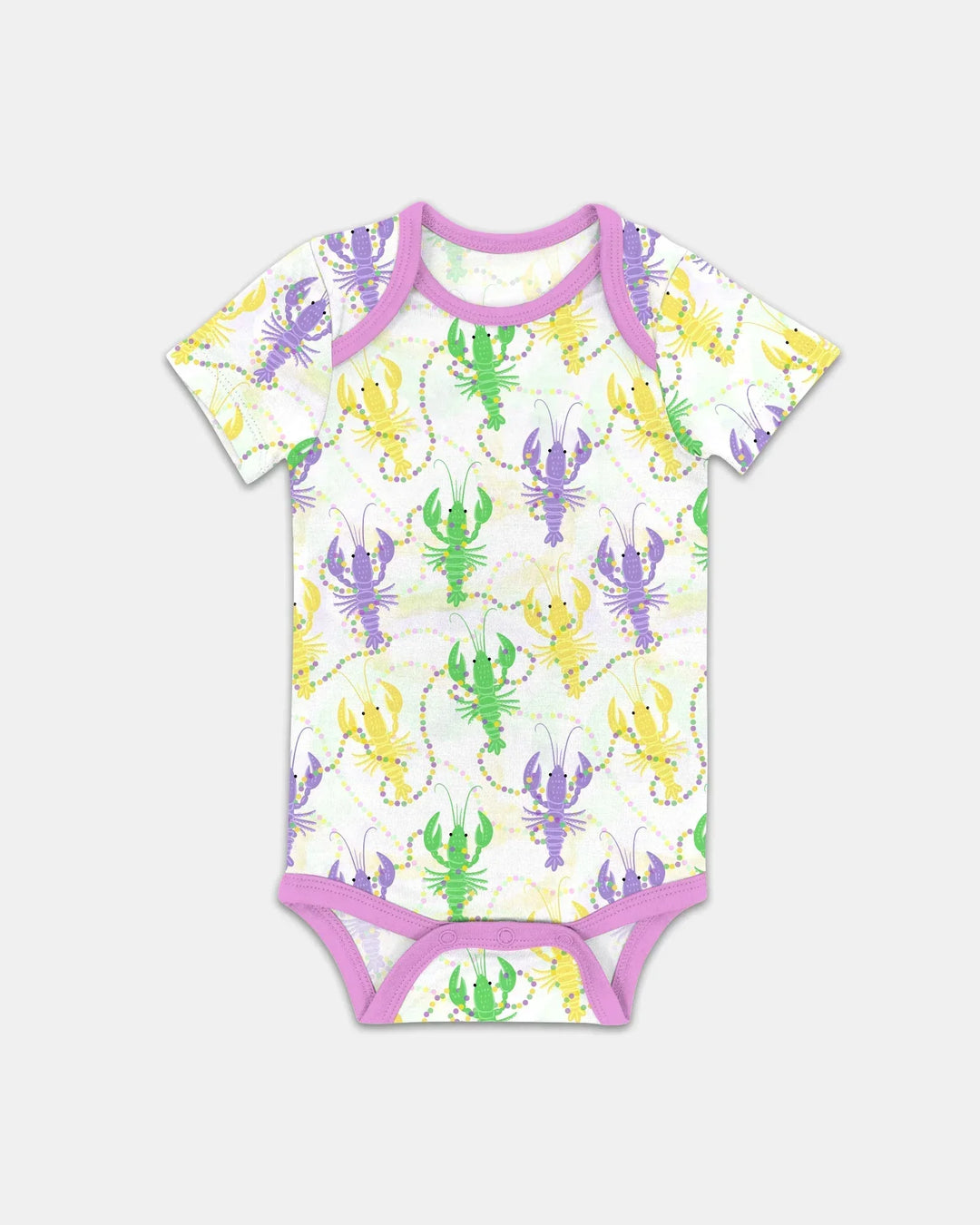 Mardi Gras Crawfish Family Matching Bamboo Bodysuit