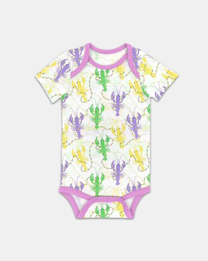 Mardi Gras Crawfish Family Matching Bamboo Bodysuit