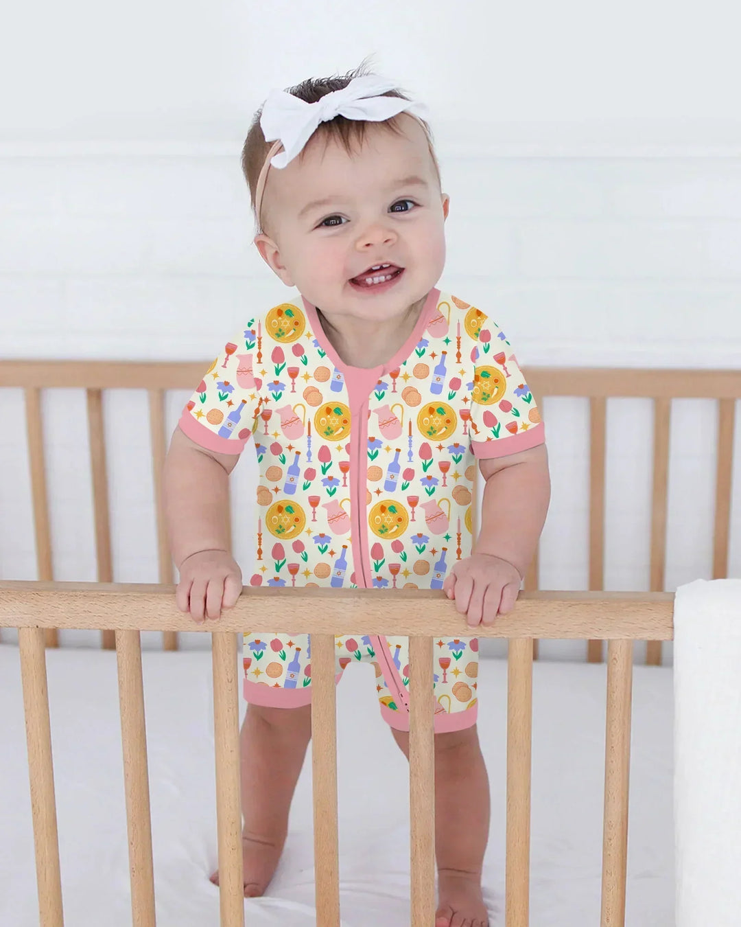 Pesach Sameach Matching Family Bamboo Shorty Zippy