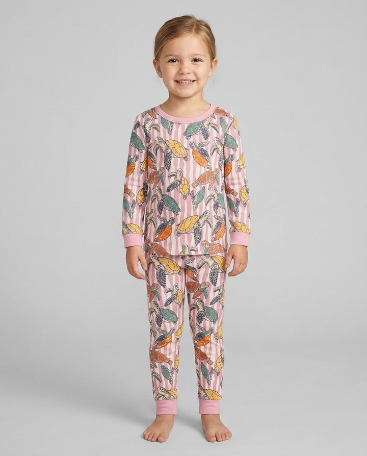 Turtle Bay Family Matching Bamboo Two Piece Long Sleeve Pajama Set