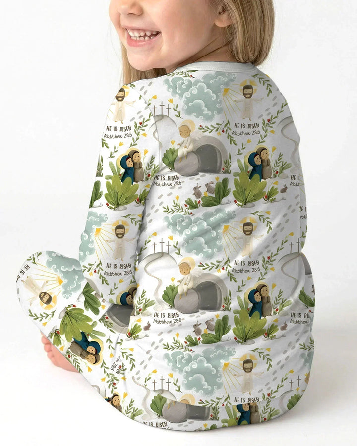 He Is Risen Bamboo Two Piece Long Sleeve Pajama Set