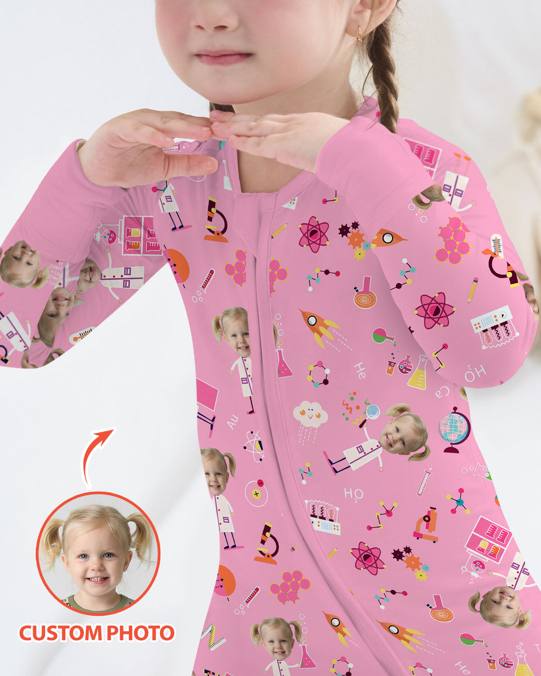 Custom Image Chemical Laboratory Bamboo Convertible Zippy