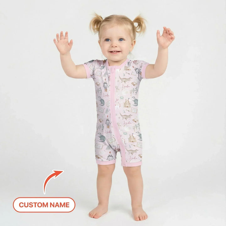 Adventure Dreams Custom Name Bamboo Shorty Zippy