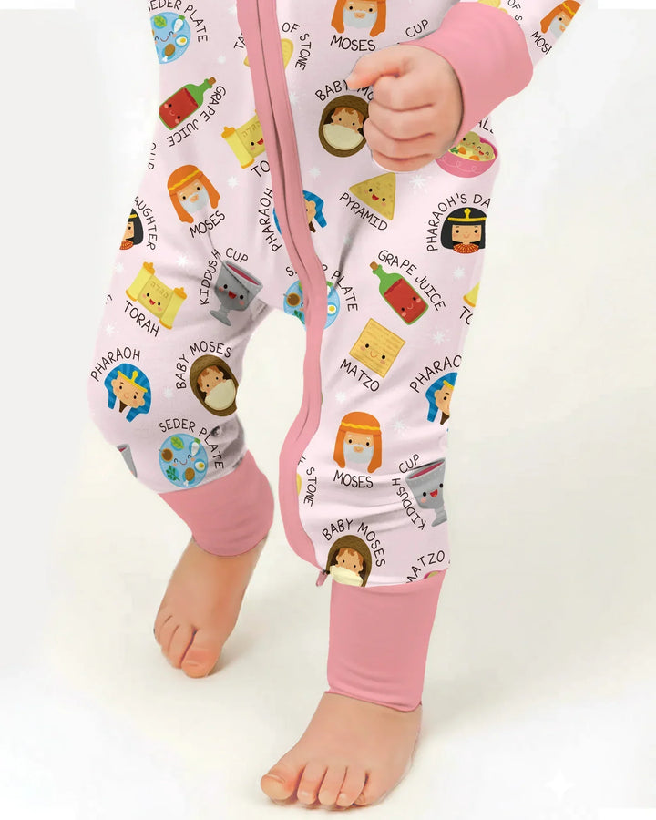 Cute Passover Characters Bamboo Convertible Zippy