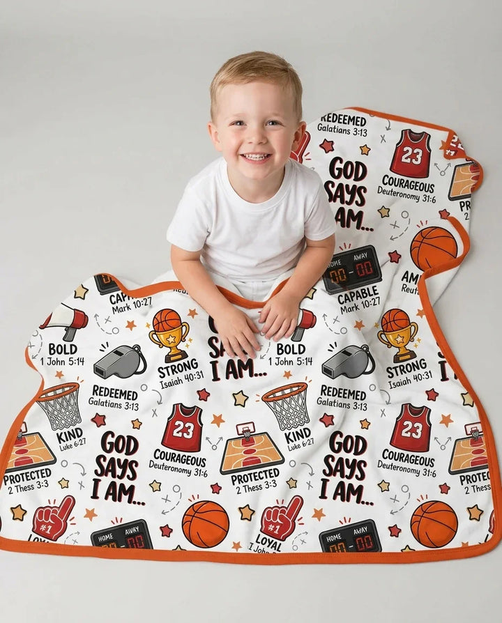 Basketball God Says I Am Bamboo Blanket