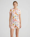 Puppy Portrait Bamboo Women Short Sleeve Short Pajama Set