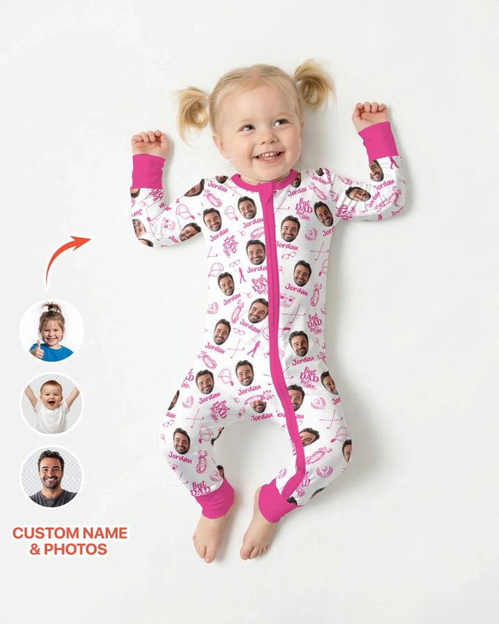 Custom Photo Best Dad By Par Bamboo Convertible Zippy