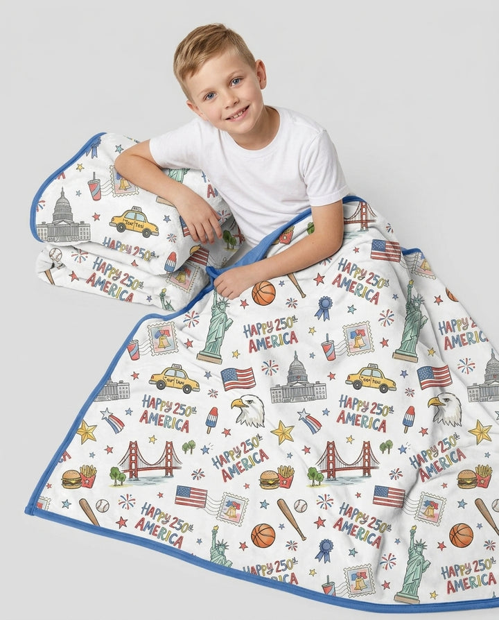 America 250 Celebration Bamboo Blanket