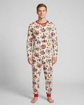 Funny Roosters On Christmas Bamboo Men's Pajama Set