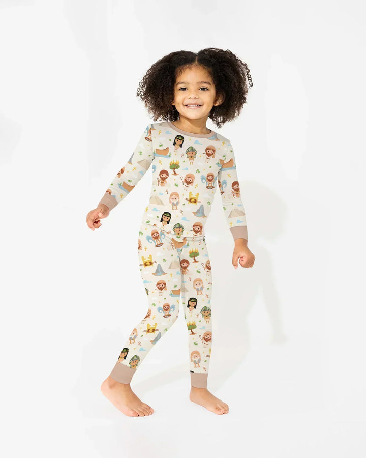 Moses Story Bamboo Two Piece Long Sleeve Pajama Set