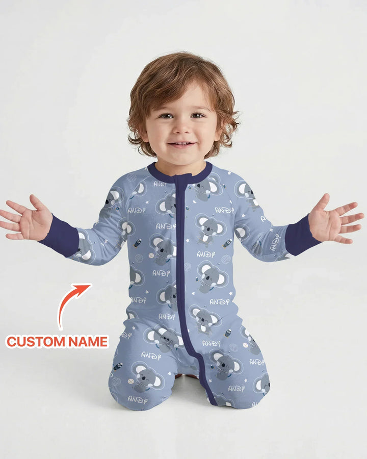 Custom Name Cosmic Koala Bamboo Convertible Zippy