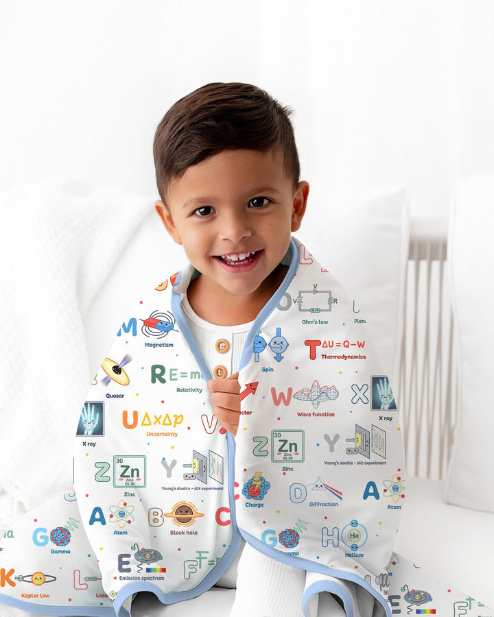 The Physics Alphabet Bamboo Blanket