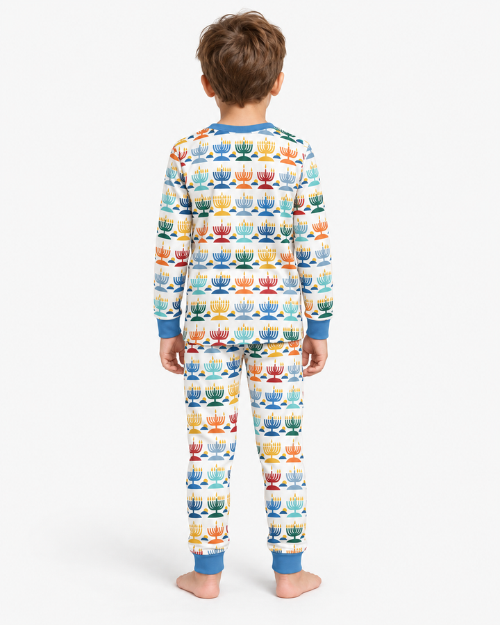 Let's Get Lit Hanukkah Bamboo Two Piece Long Sleeve Pajama Set