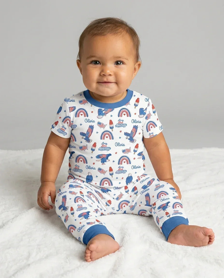 Long Live America Bamboo Two Piece Long Sleeve Pajama Set