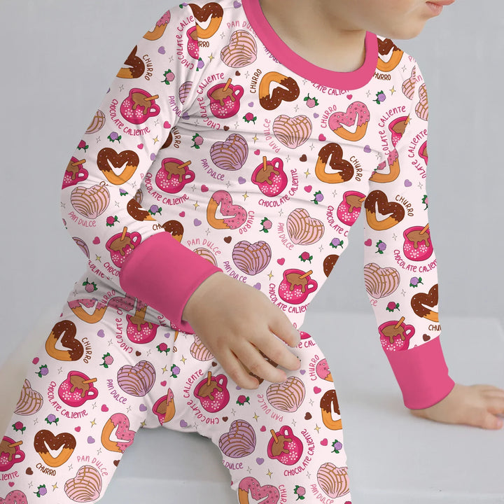 Te quiero un churro Bamboo Two Piece Long Sleeve Pajama Set