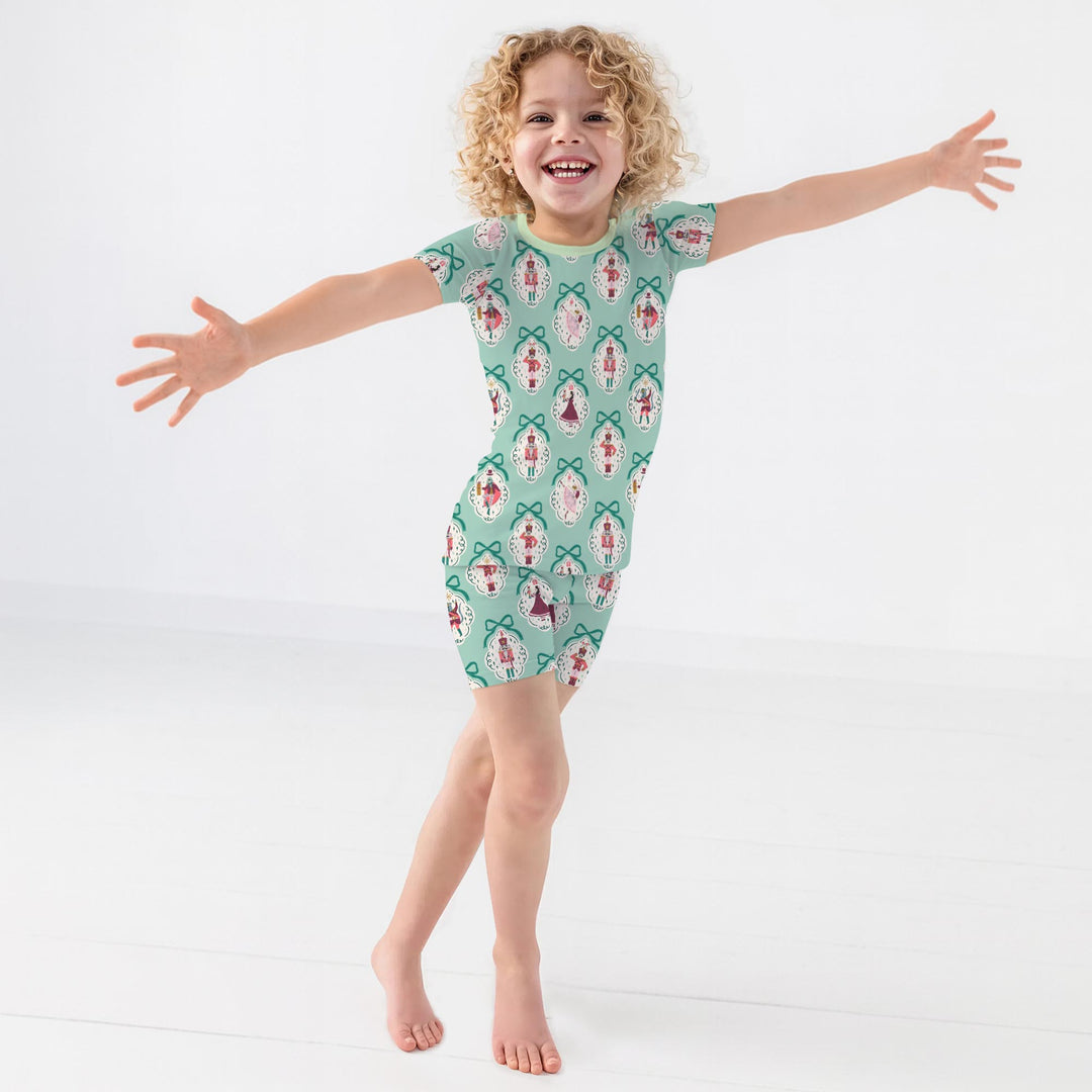 The Nutcracker Ballet Christmas Bamboo Two Piece Short Sleeve Shorts Pajama Set