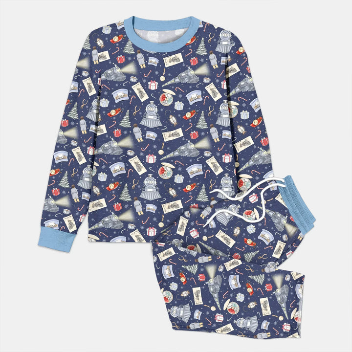Christmas Train Bamboo Men's Pajama Set