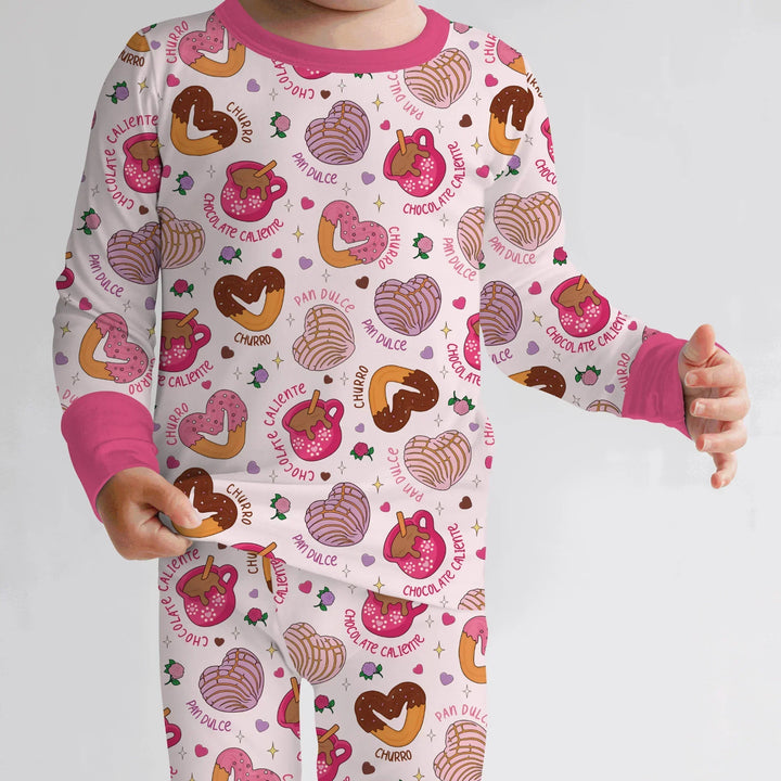Te quiero un churro Bamboo Two Piece Long Sleeve Pajama Set
