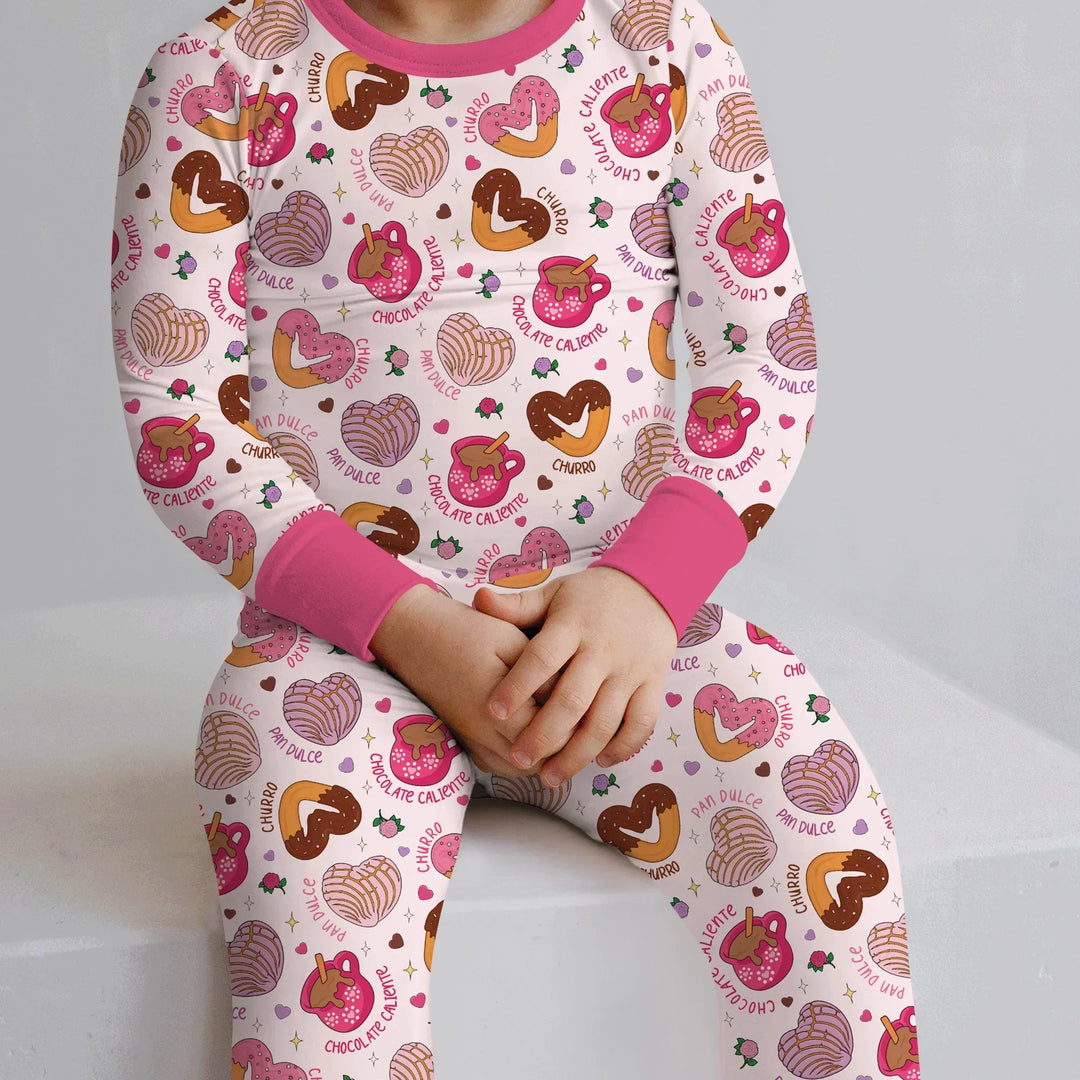 Te quiero un churro Bamboo Two Piece Long Sleeve Pajama Set