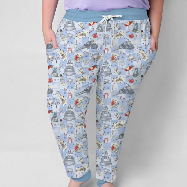 Christmas Train Bamboo Women Pajama Set