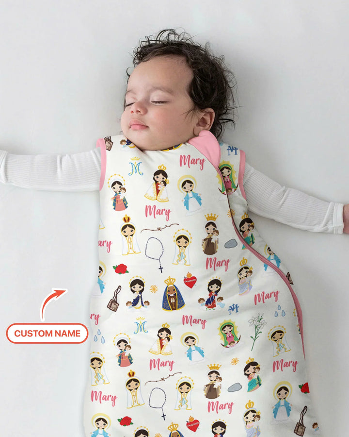 Custom Name Mother Mary Bamboo Sleep Bag