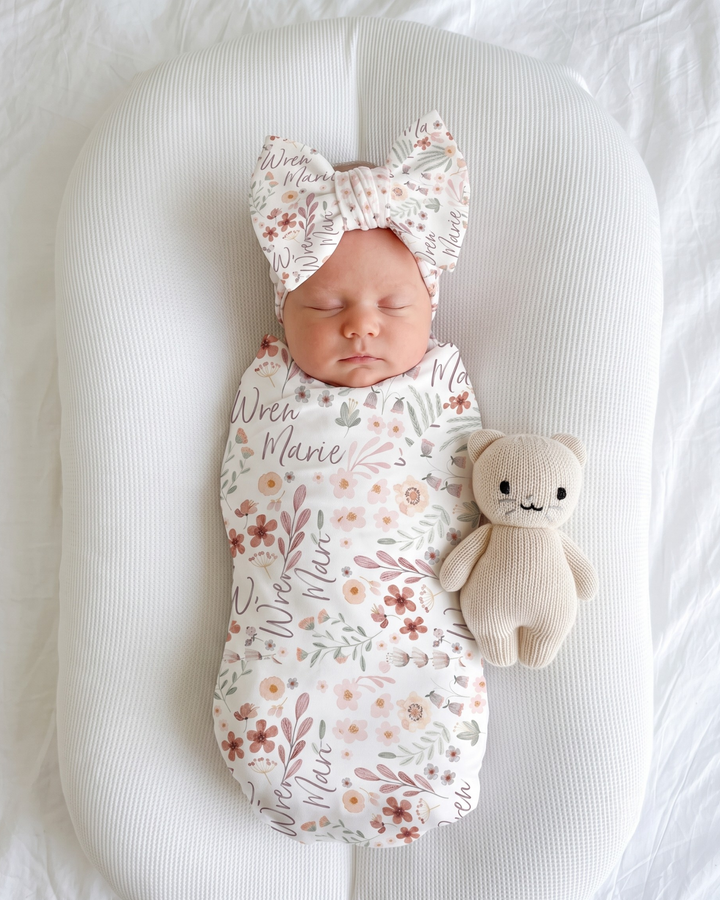 Meadow Sprig Swaddle Blanket