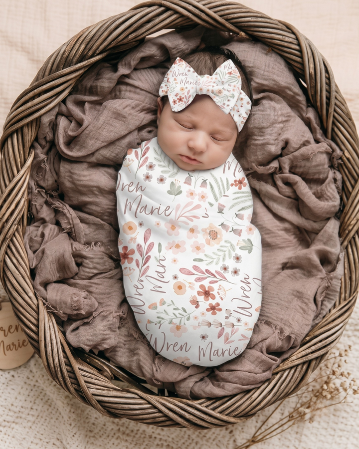 Meadow Sprig Swaddle Blanket