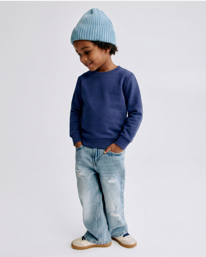 Solid Color Bamboo Crewneck Sweatshirt