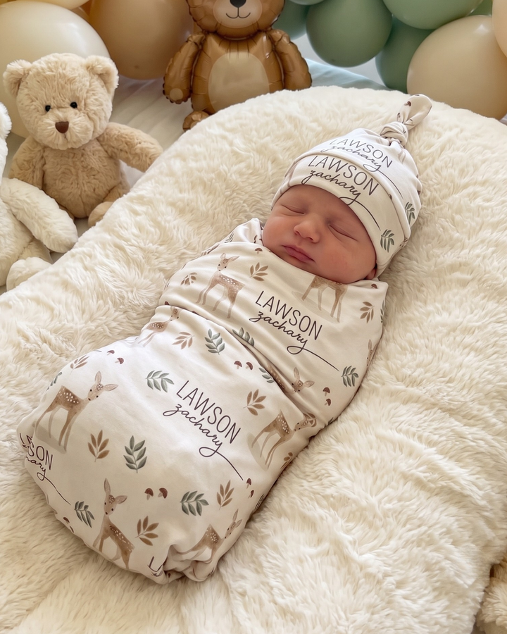 Woodland Fawn Dreams Bamboo Swaddle Blanket