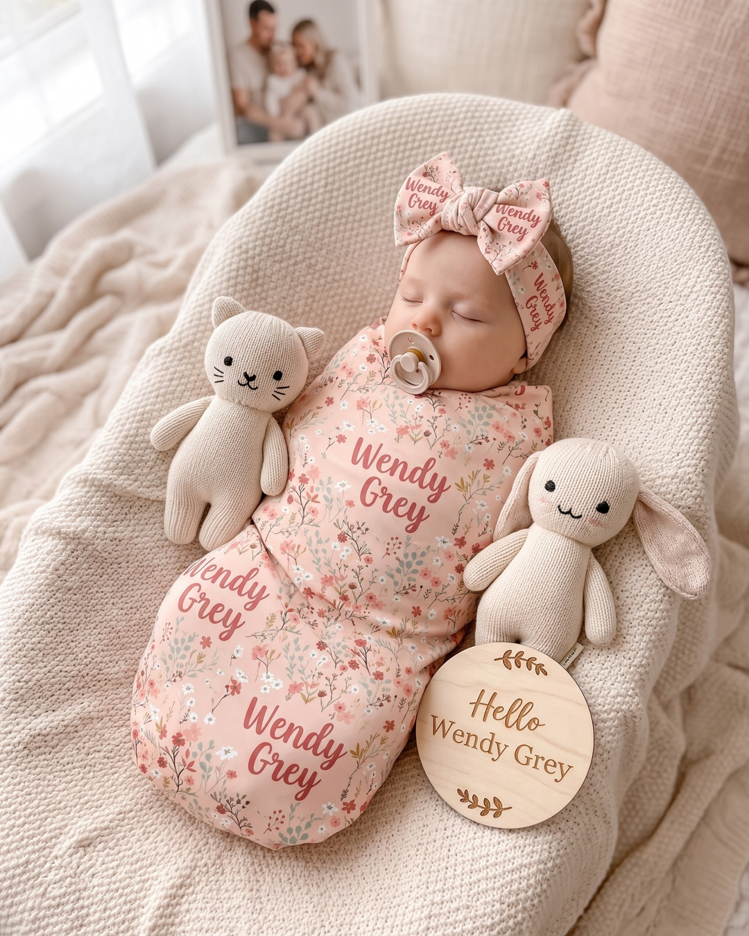 Dainty Meadow Vintage Floral Bamboo Swaddle Blanket