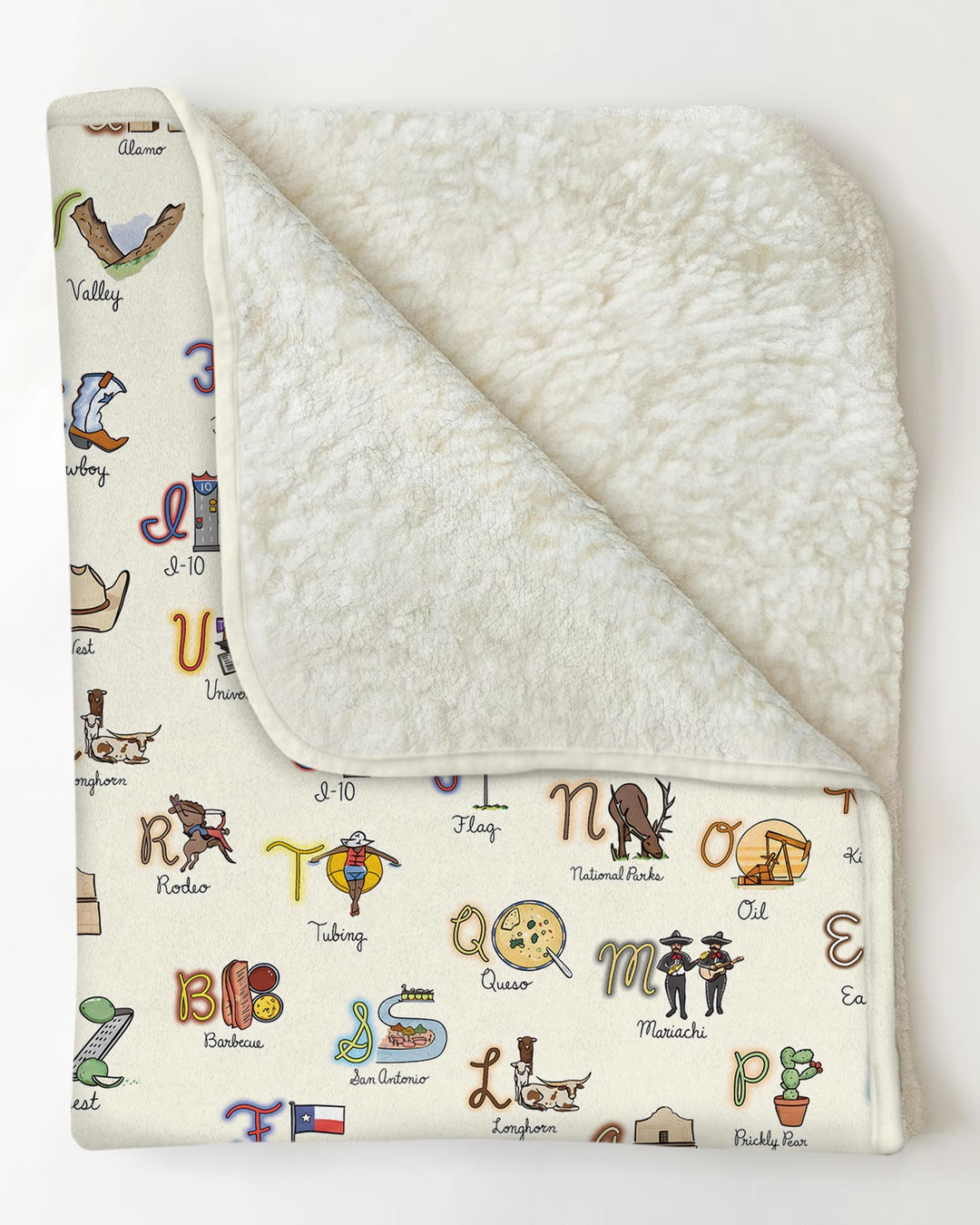 Texas Alphabet Bamboo Blanket