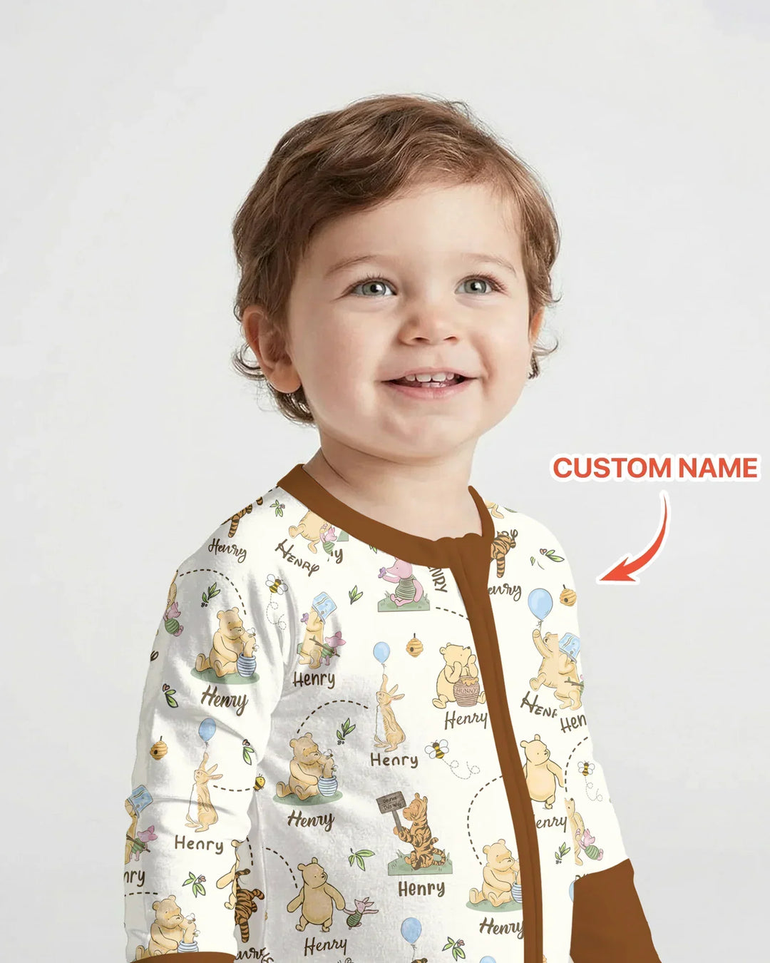 Once Upon A Bear Custom Name Bamboo Convertible Zippy