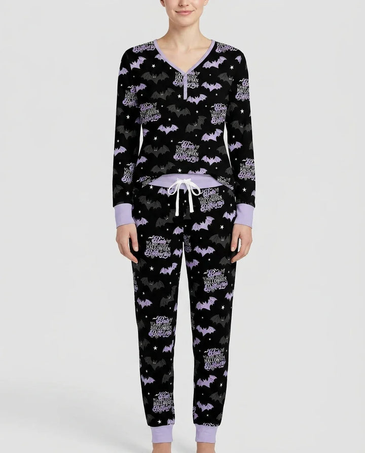 Halloween Butterflies Bamboo Women Pajama Set