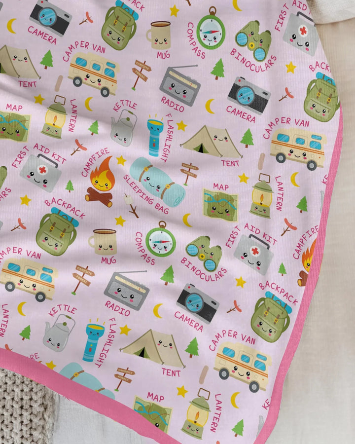Little Camp Adventure Family Matching Blanket