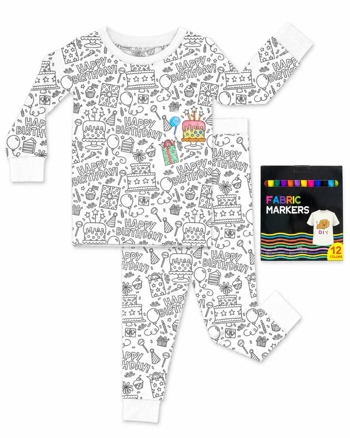 All Colorable Bamboo Two Piece Long Sleeve Pyjamas Set
