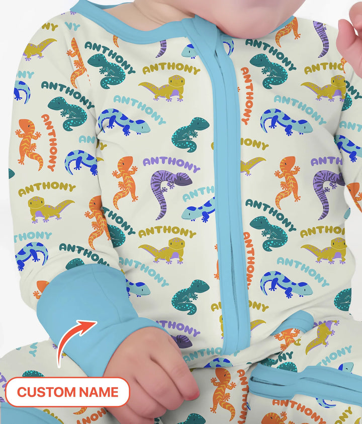 Custom Name Little Salamander Bamboo Convertible Zippy
